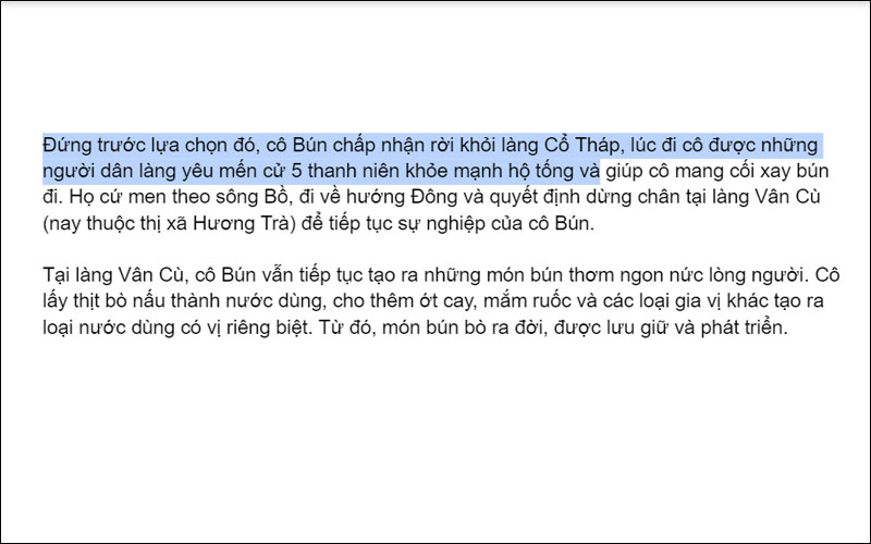 Kết hợp phím shift để bôi đen văn bản